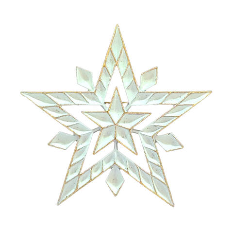 Monet White Fancy Star Brooch