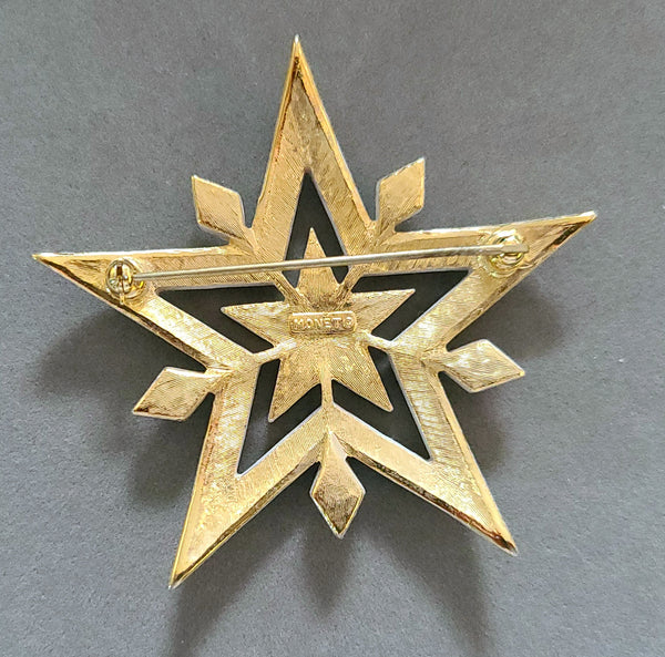 Monet White Fancy Star Brooch