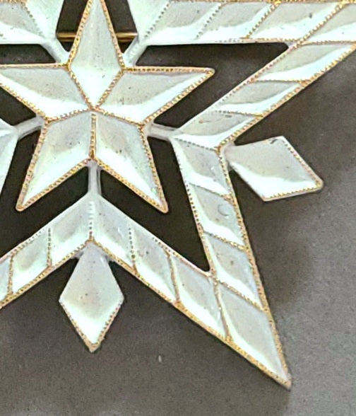 Monet White Fancy Star Brooch