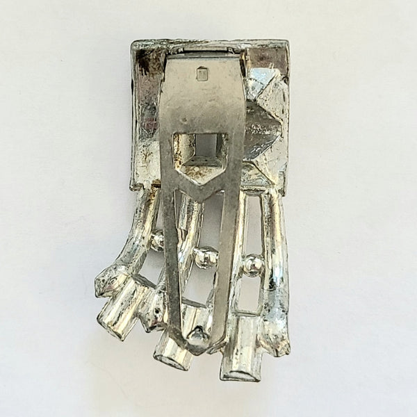 Clear Rhinestone Asymmetrical Dress Clip