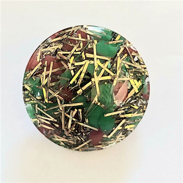 Red, Green and Gold Confetti Earrings