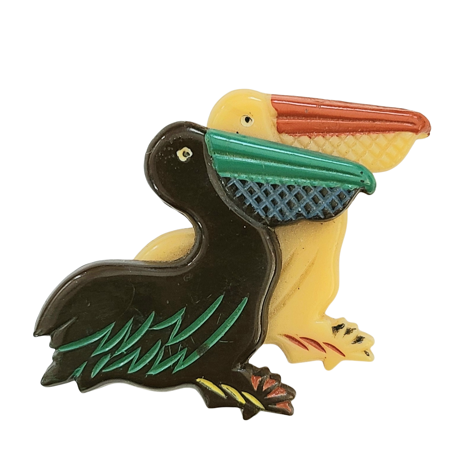 A Pair of Pelicans Plastic Pin
