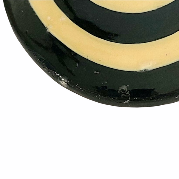 1970s Enameled Eisenberg Pendant Necklace in Black and White