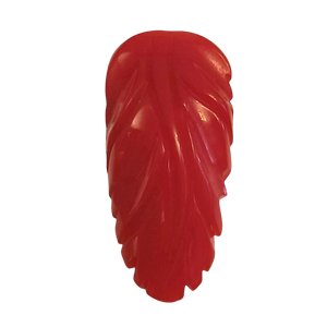 Cherry Red Carved Bakelite Dress Clip