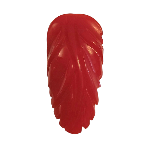 Cherry Red Carved Bakelite Dress Clip
