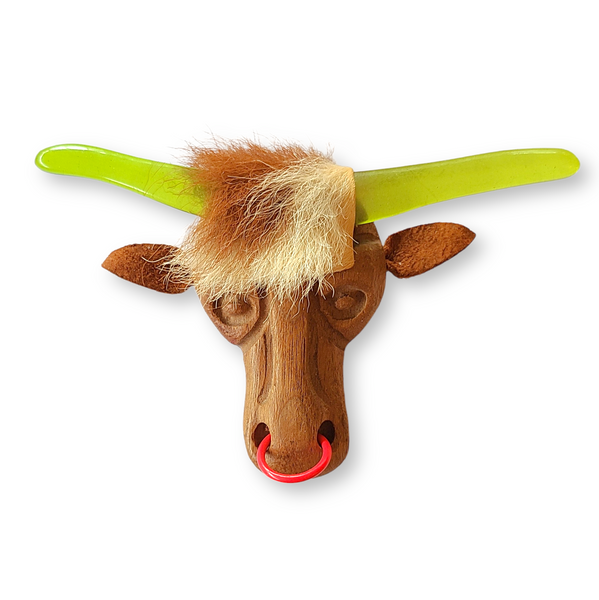 Elzac Wooden Texas Steer Pin