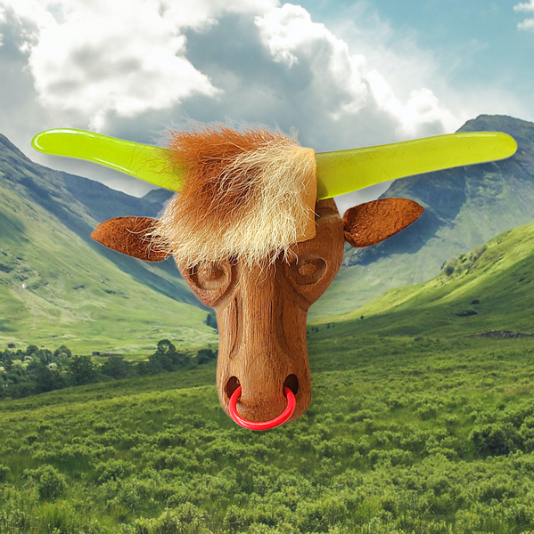 Elzac Wooden Texas Steer Pin