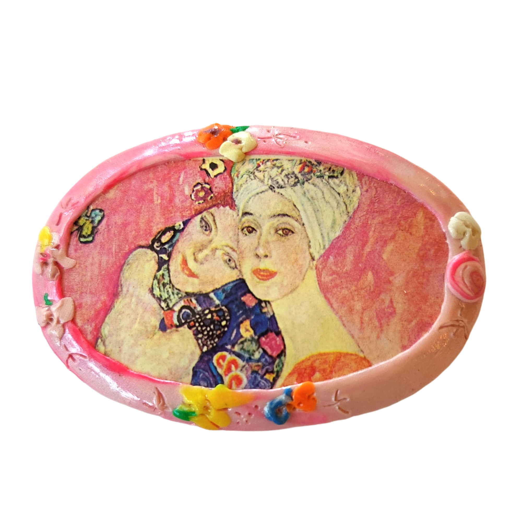 Alice Gamse Handmade Art Pin - After Klimt Painting