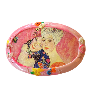 Alice Gamse Handmade Art Pin - After Klimt Painting
