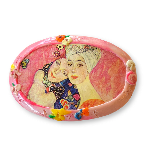 Alice Gamse Handmade Art Pin - After Klimt Painting